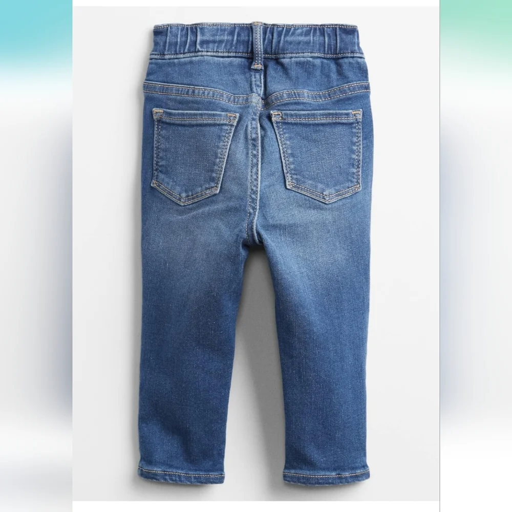 NWT Gap Toddler Girls Dark Wash Pull On Skinny Jeans Size 2